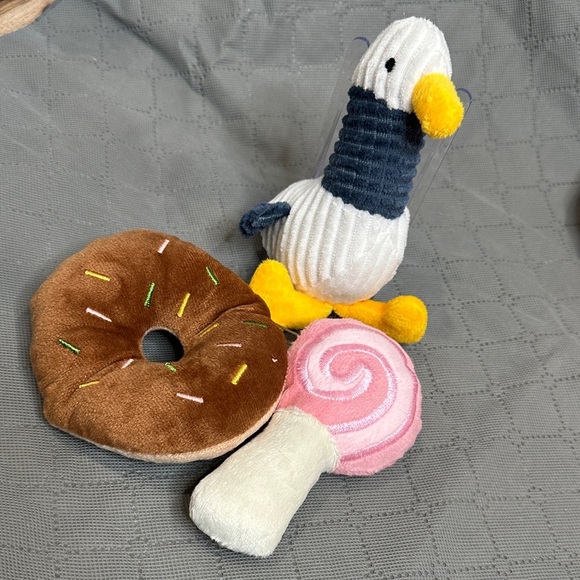Small Dog Toys Bundle Donut Lollipop Seagull 3 piece bundle - Picture 2 of 6